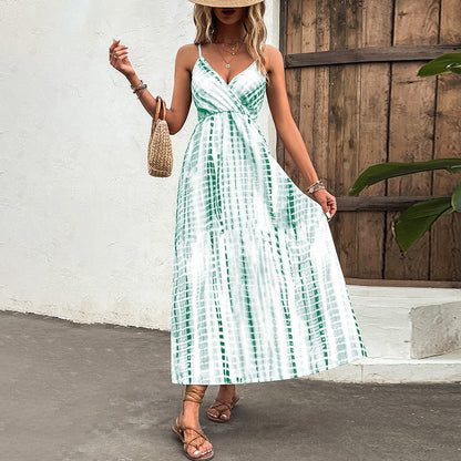 Elegant Green Maxi Dress for Summer