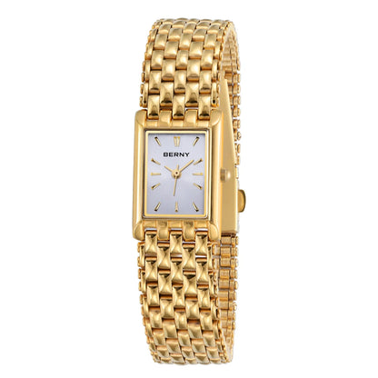 GOLDENLUXE – Elegant Square Quartz Watch for Women