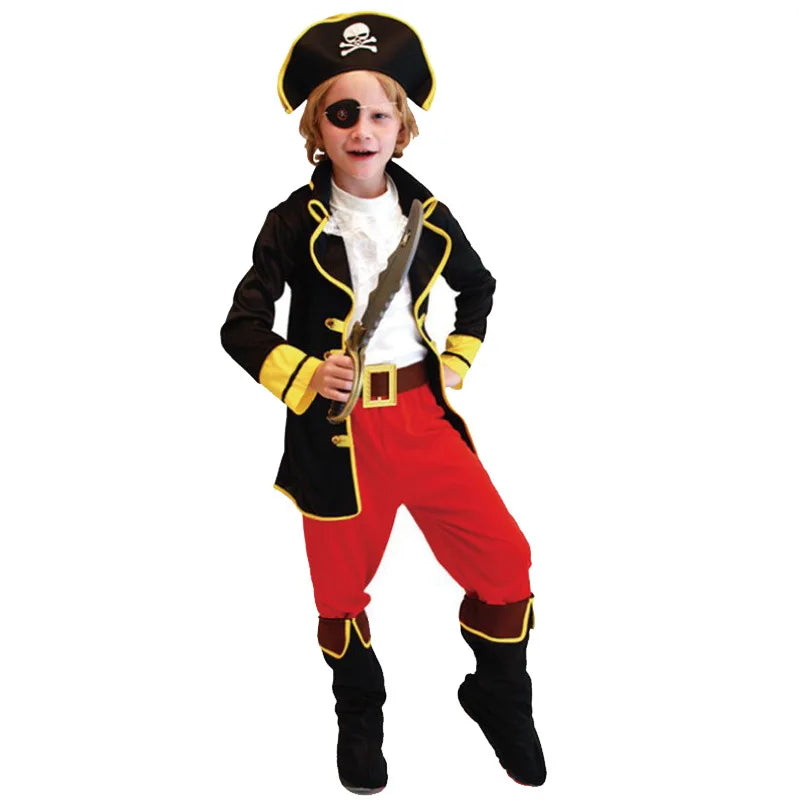 Kids Pirate Costume Set with Hat and Accessories