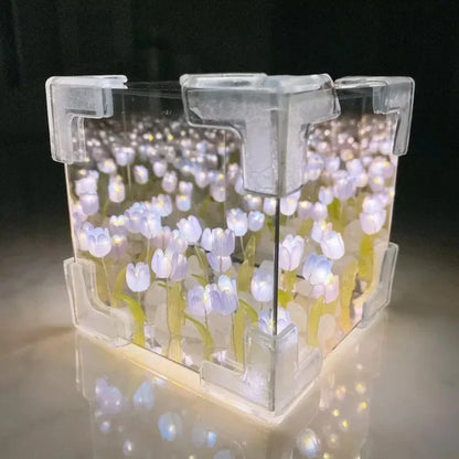 DIY 3D Tulip Cube Lamp Kit with LED Light