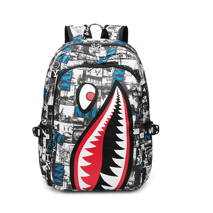 Shark backpack - Red/Blue