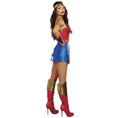 Women’s Cosplay Costume Set with Dress and Accessories