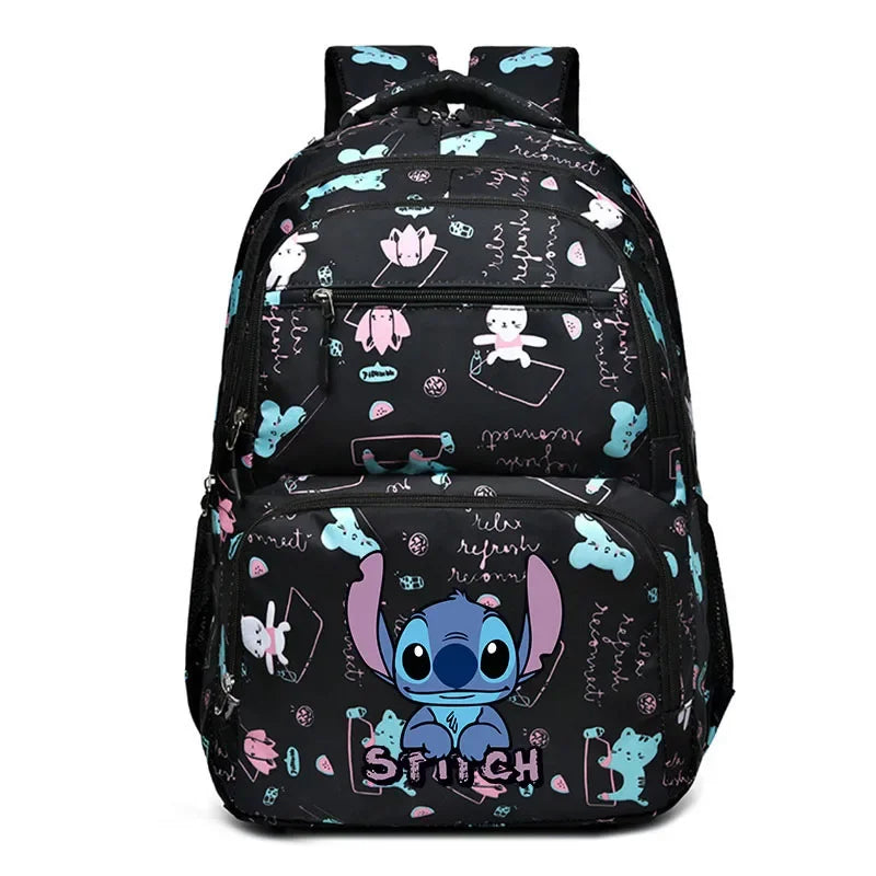 Kids Backpack with Cartoon Print and Multi-Pocket Storage