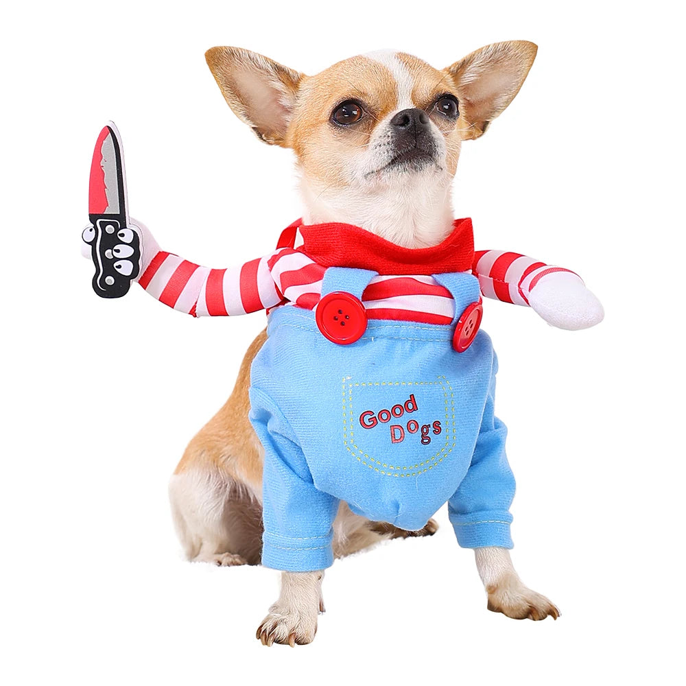 Dog Halloween Jumpsuit Chucky Costume