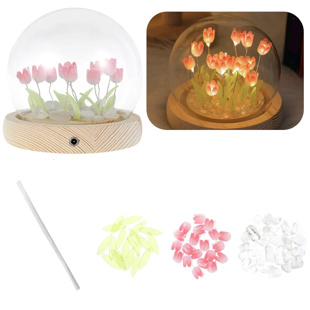 DIY Tulip LED Dome Night Light Gift Set