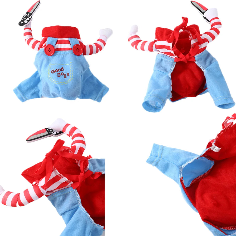 Dog Halloween Jumpsuit Chucky Costume