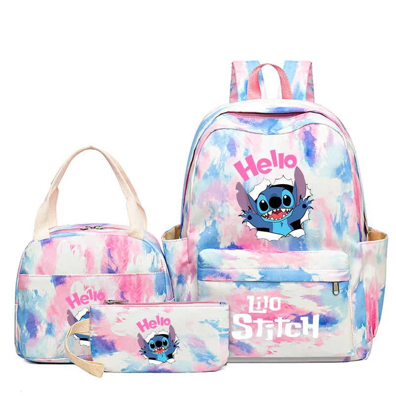 3-Piece Kids Backpack Set with Lunch Bag and Pencil Case – Character Design