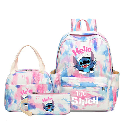 3-Piece Kids Backpack Set with Lunch Bag and Pencil Case – Character Design