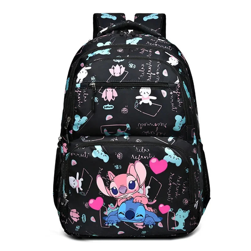 Kids Backpack with Cartoon Print and Multi-Pocket Storage