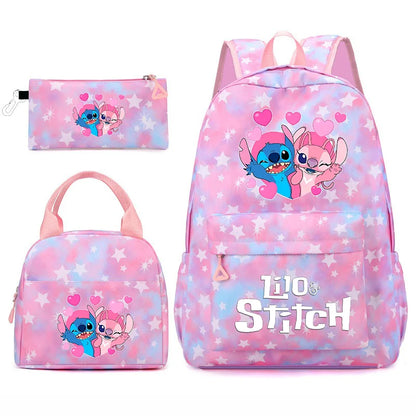 3-Piece School Backpack Set with Lunch Bag and Pencil Case