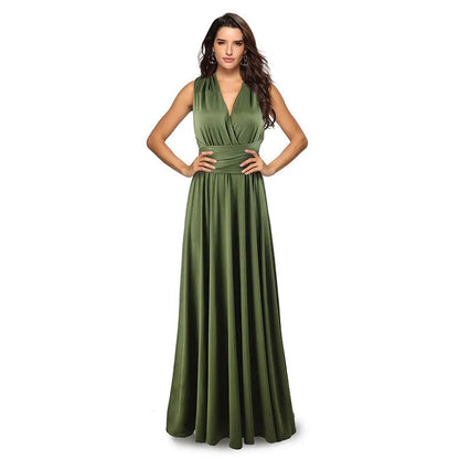 Chic Long Red Boho Dress for Women