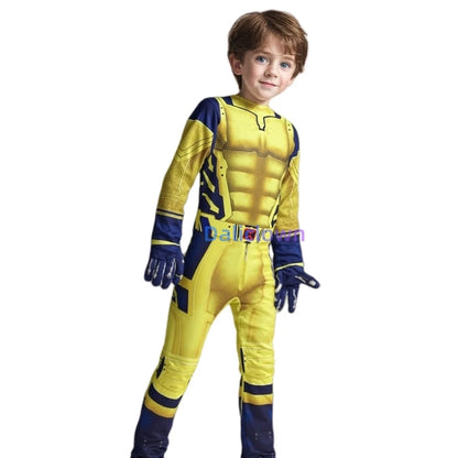 Kids Full-Body Superhero Costume Jumpsuit