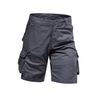 Men's Cotton Cargo Shorts – Multi-Pocket Design