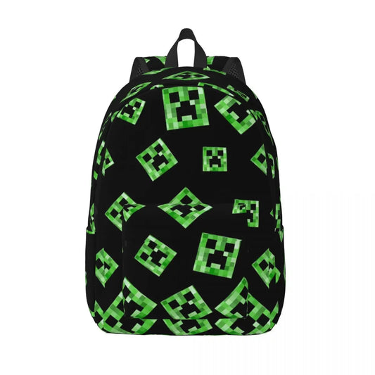 Gaming-Inspired Pixel Face Travel Backpack