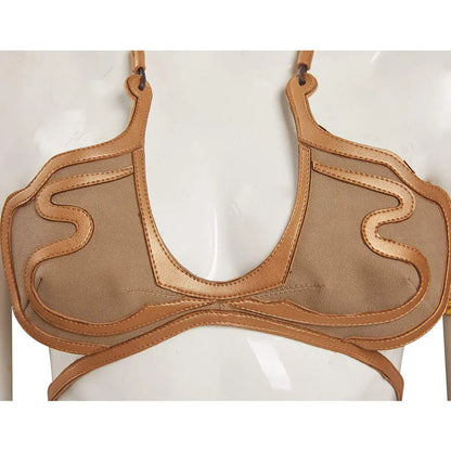 Space Battle Princess Leia Faux Leather Costume