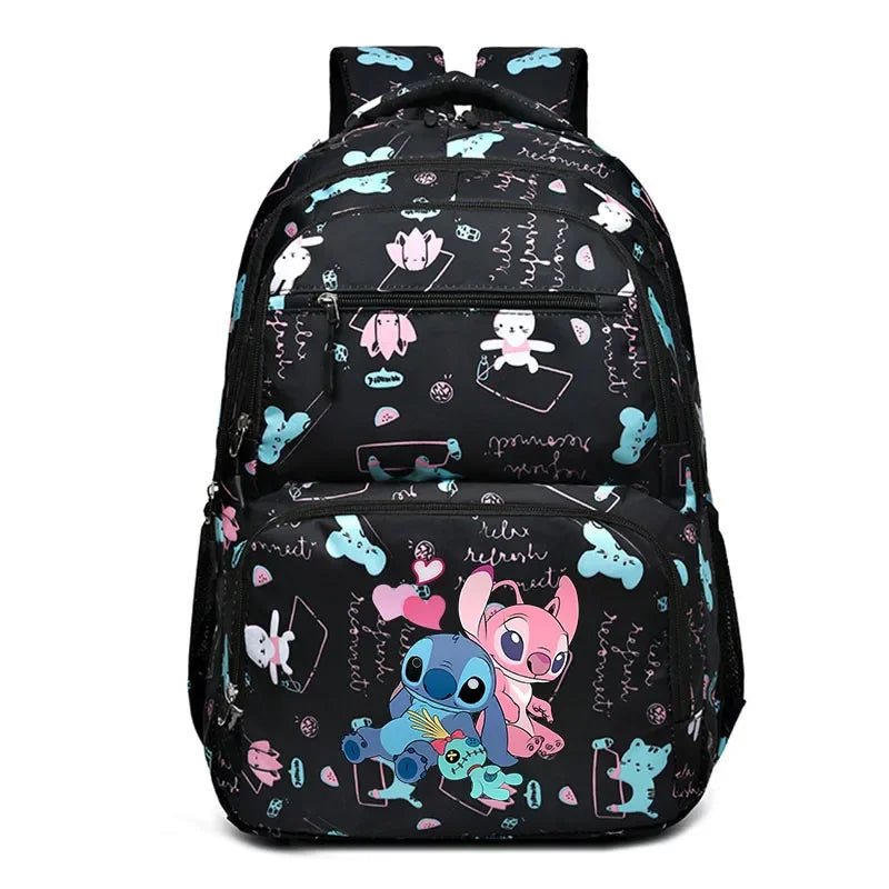 Kids Backpack with Cartoon Print and Multi-Pocket Storage