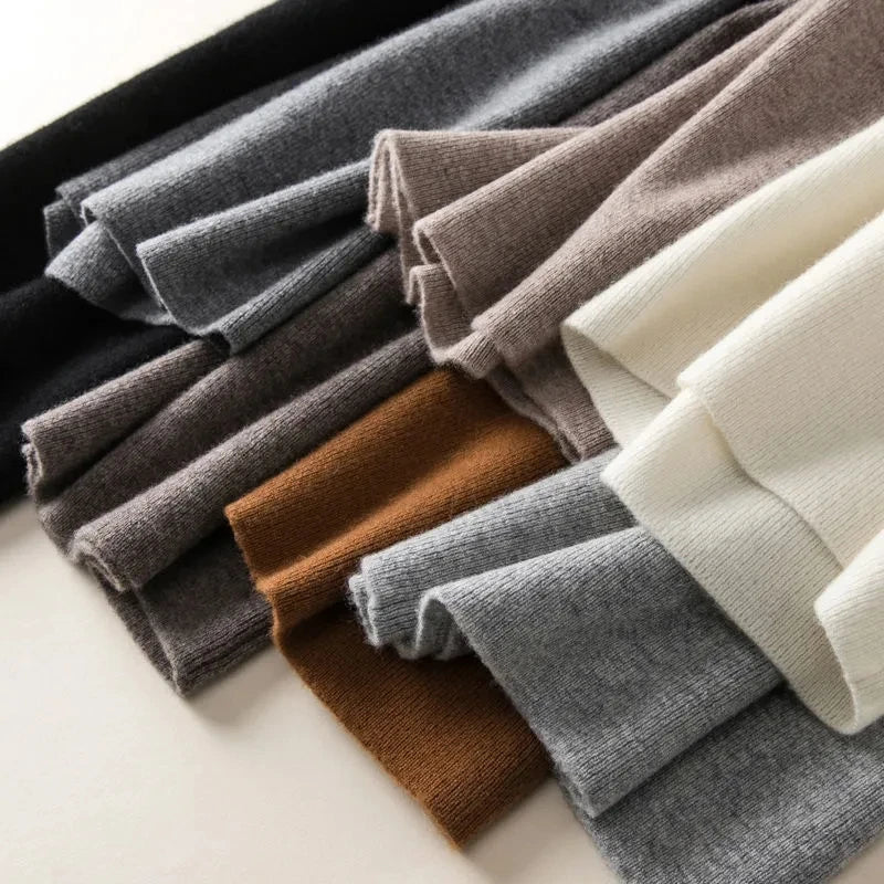 Knit High Waist Straight Ankle Pants for Women