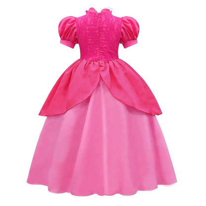 LED Princess Peach Costume Dress for Kids