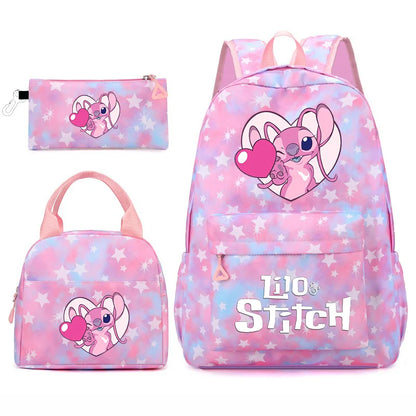3-Piece School Backpack Set with Lunch Bag and Pencil Case