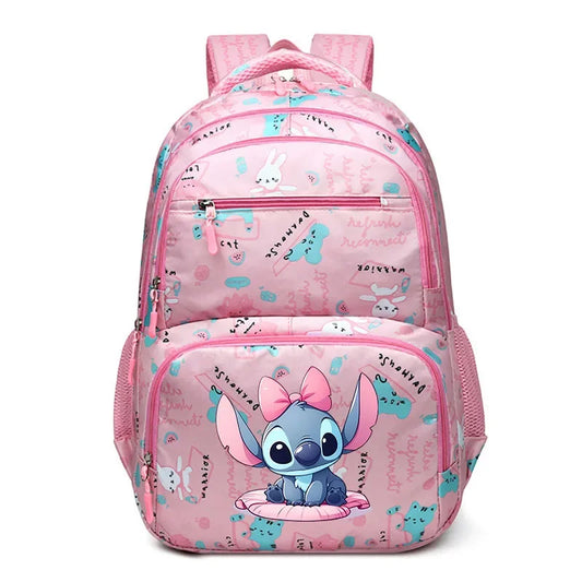 Kids Backpack with Cartoon Print and Multi-Pocket Storage