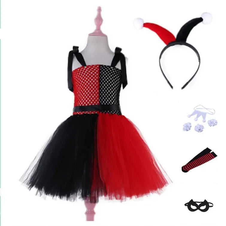 Children's Red and Black Tulle Costume Dress