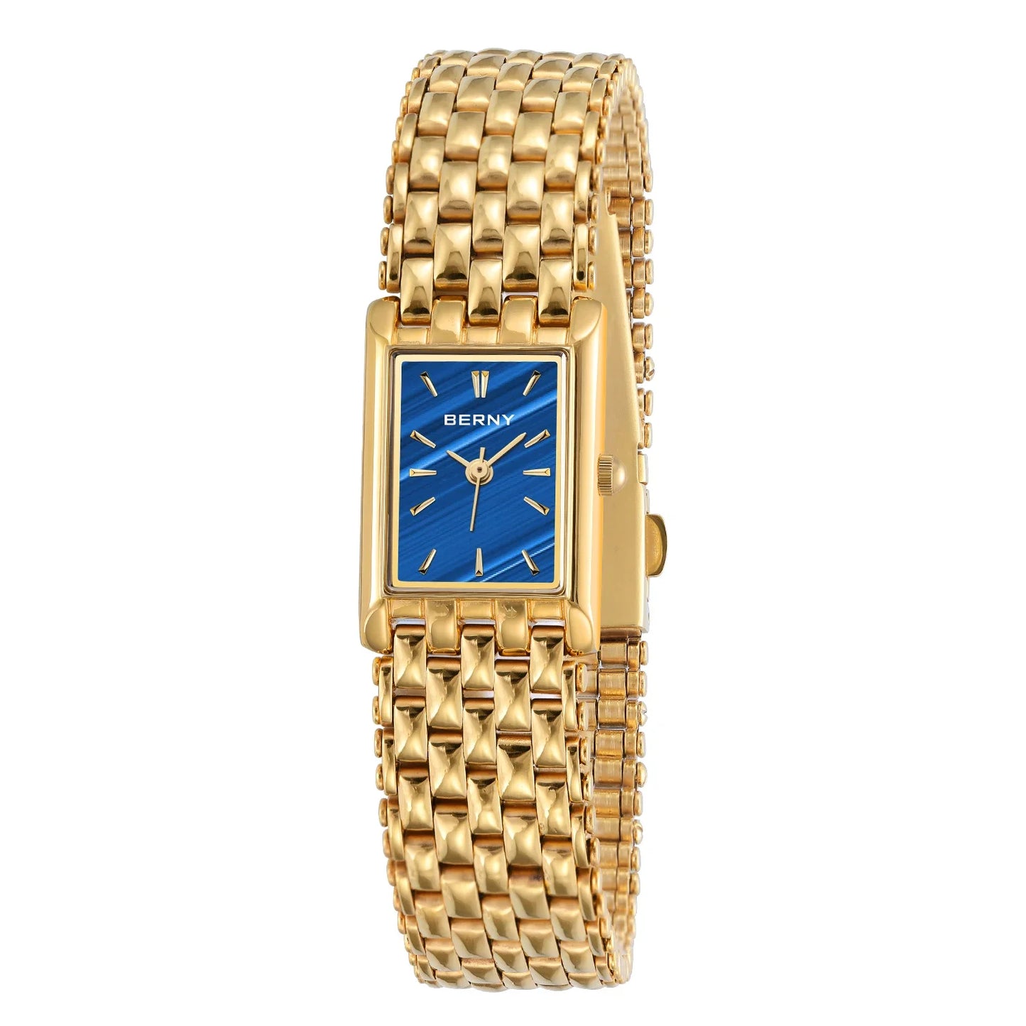GOLDENLUXE – Elegant Square Quartz Watch for Women