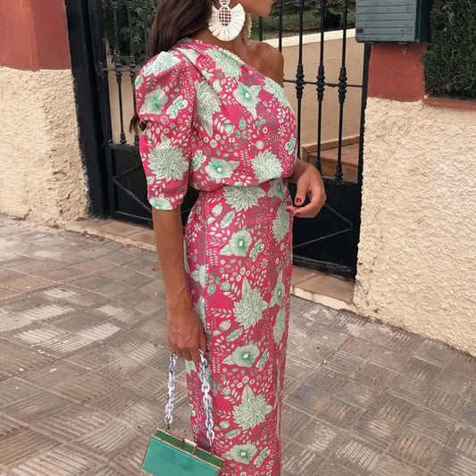 Elegant Printed Maxi Dress - Effortless Style