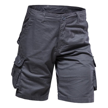 Men's Cotton Cargo Shorts – Multi-Pocket Design