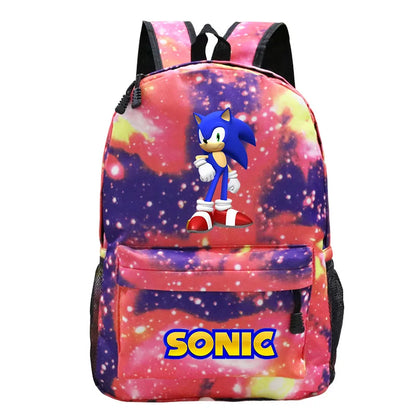 Cartoon Print Canvas Backpack with Adjustable Straps