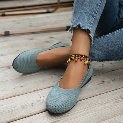 Knit Slip-On Round Toe Flats for Everyday Wear