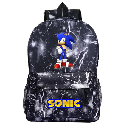Cartoon Print Canvas Backpack with Adjustable Straps