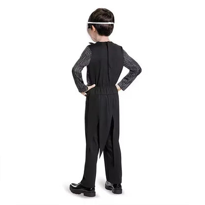 Boys Jack Skellington Striped Halloween Costume