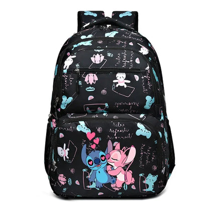 Kids Backpack with Cartoon Print and Multi-Pocket Storage