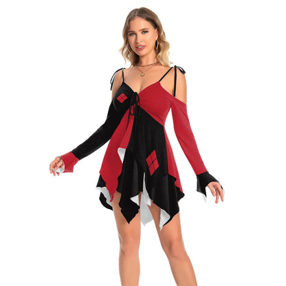 Red and Black Costume Dress for Women Cosplay Outfit