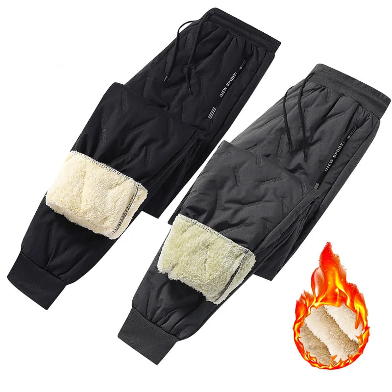 Winter Fleece-Lined Waterproof Sweatpants