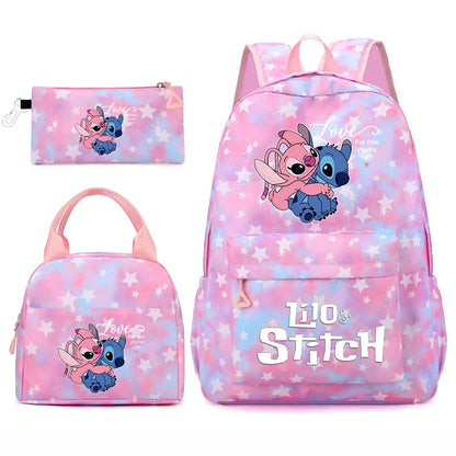 3-Piece School Backpack Set with Lunch Bag and Pencil Case