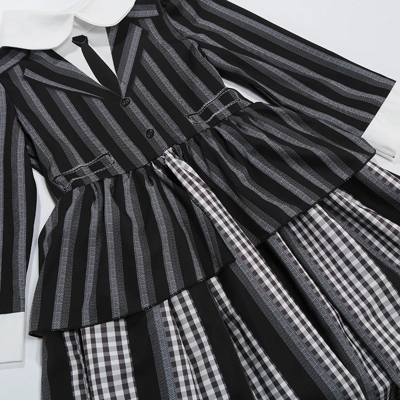 Girls' Halloween Wednesday Addams Costume Dress