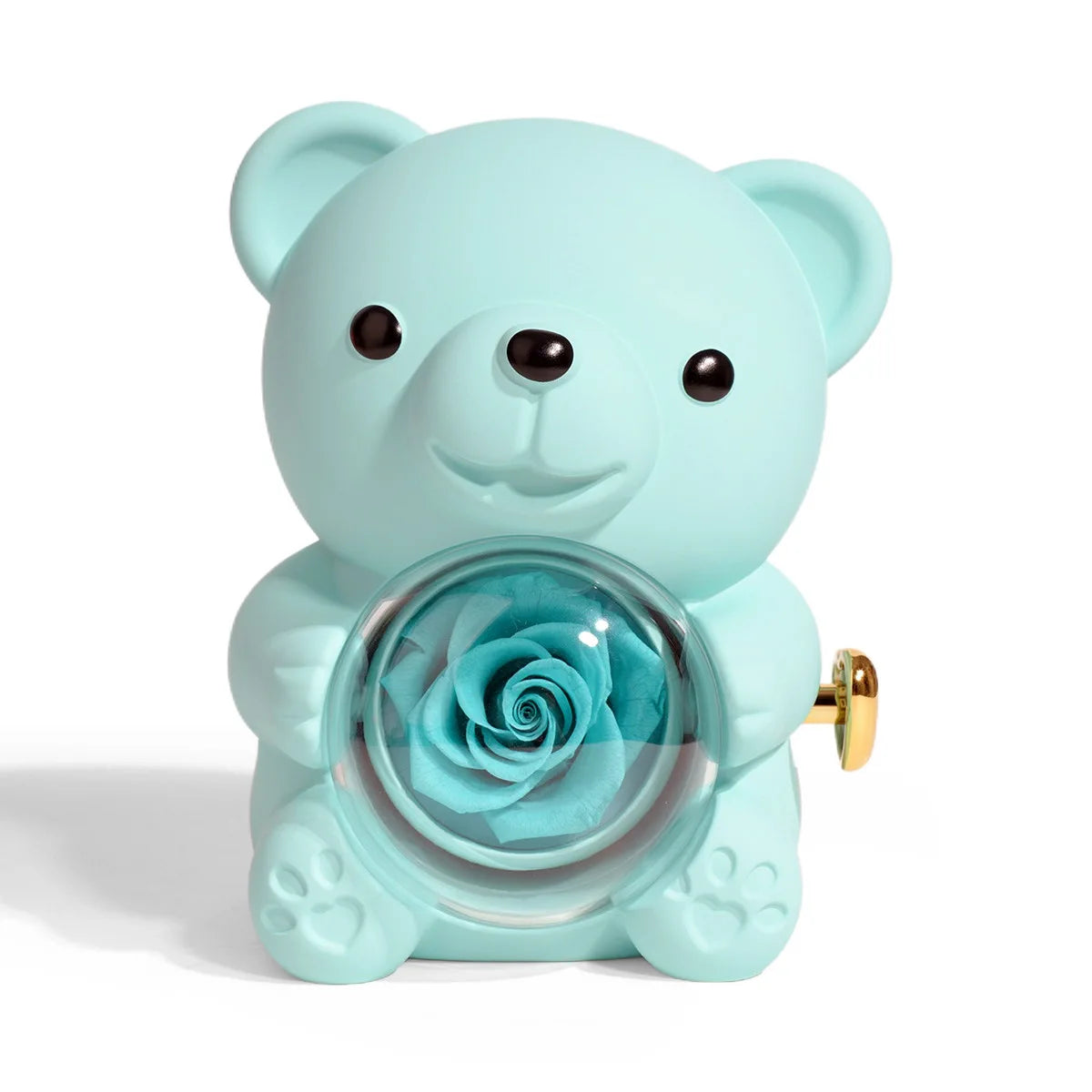 Rotating Bear Rose Jewelry Box – Gift for Her