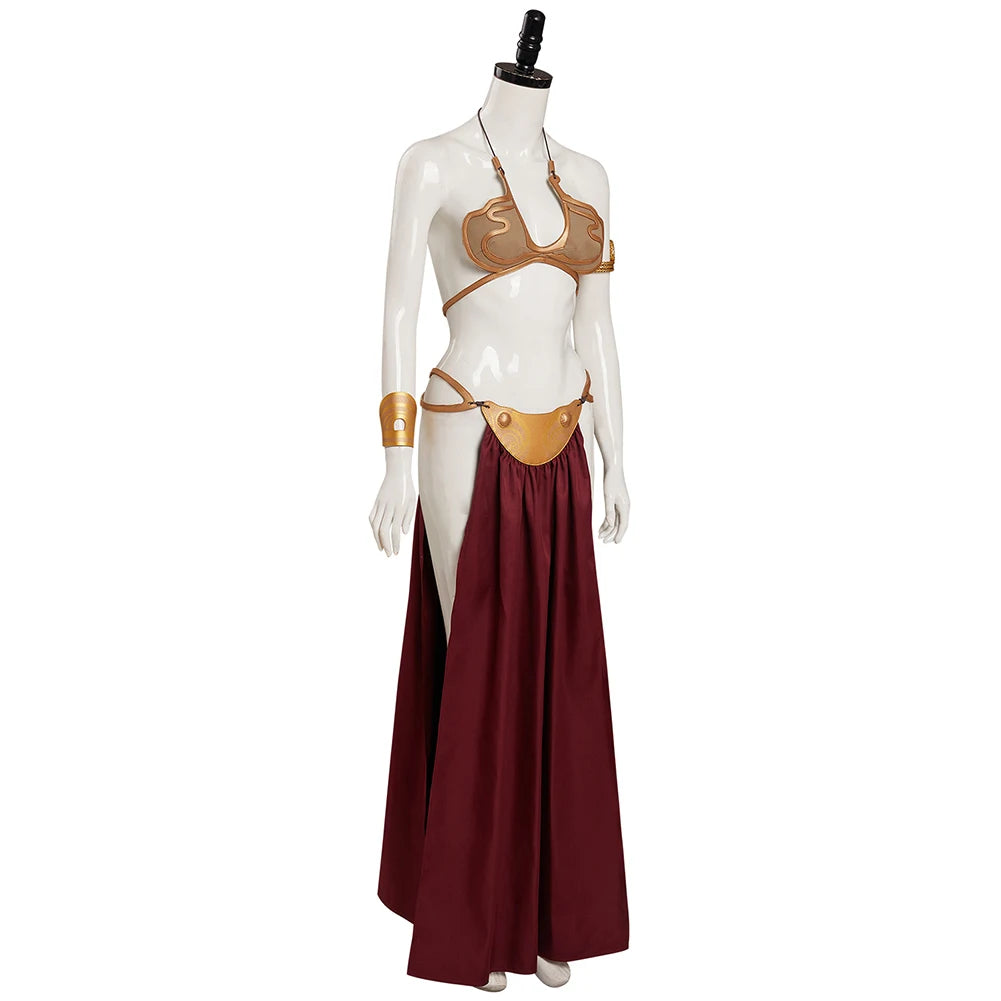Space Battle Princess Leia Faux Leather Costume