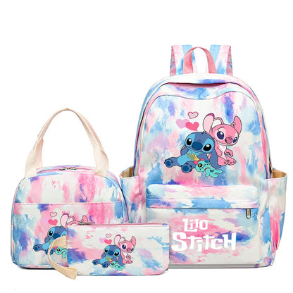 3-Piece Kids Backpack Set with Lunch Bag and Pencil Case – Character Design