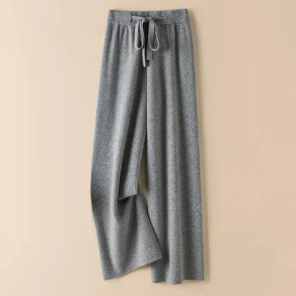Knit High Waist Straight Ankle Pants for Women