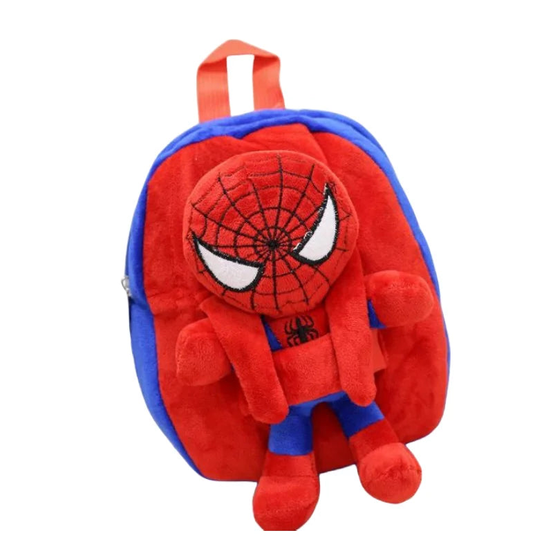 Spiderman plush kids backpack - worn