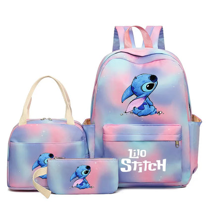 3-Piece Kids Backpack Set with Lunch Bag and Pencil Case – Character Design
