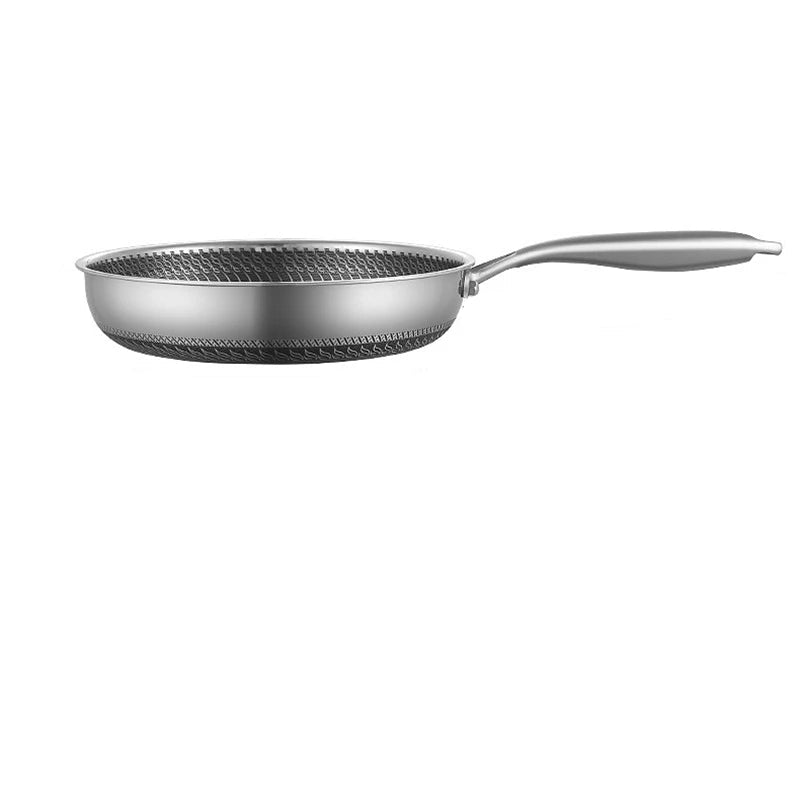 Non-Stick Stainless Steel Frying Pan with Lid - Multiple Sizes