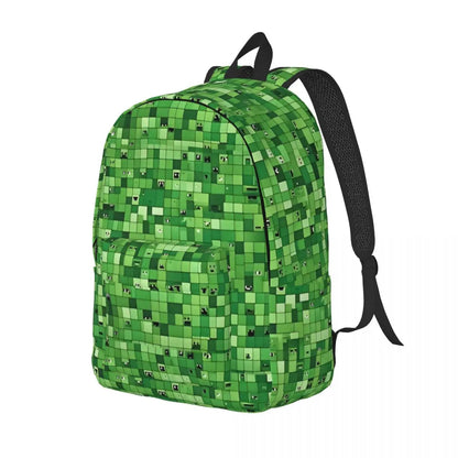 Gaming-Inspired Pixel Face Travel Backpack