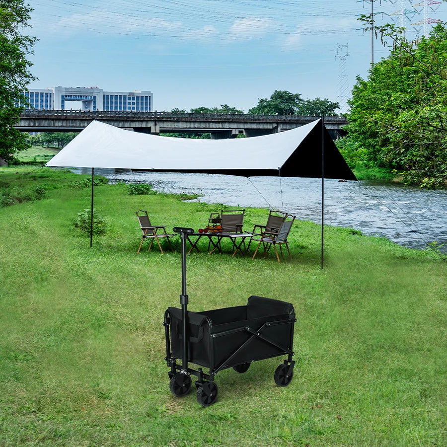 Heavy Duty Foldable Utility Wagon Cart with Wheels