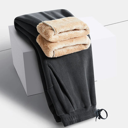 Unisex Fleece Lined Drawstring Sweatpants for Winter
