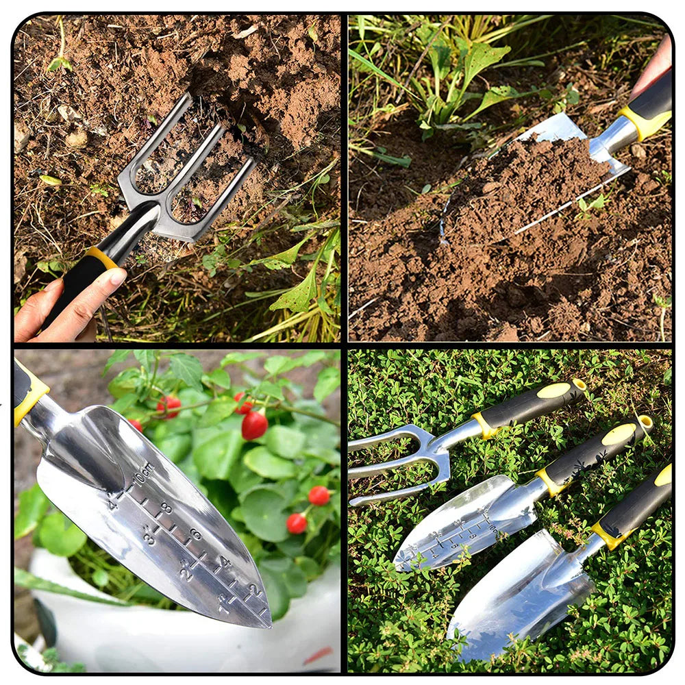 Stainless Steel Gardening Tool Set with Claw Gloves