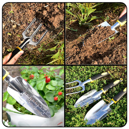 Stainless Steel Gardening Tool Set with Claw Gloves