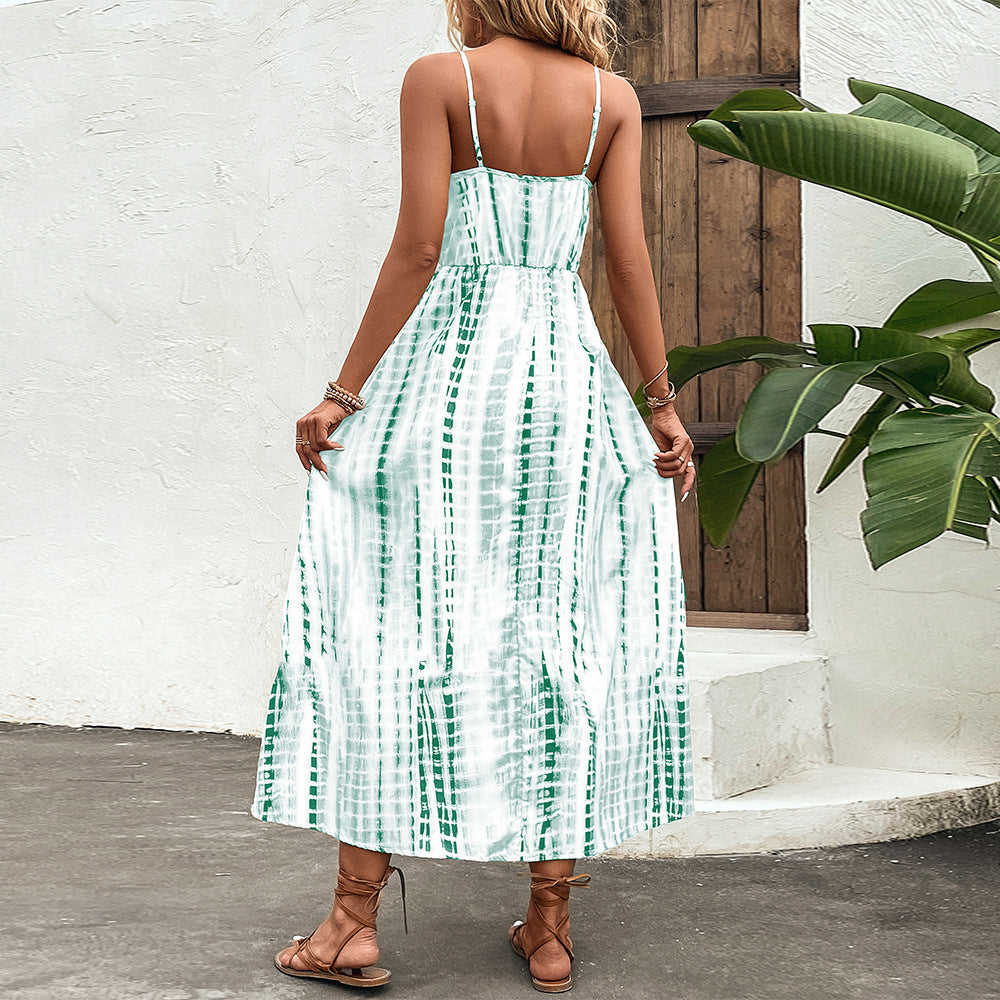Elegant Green Maxi Dress for Summer